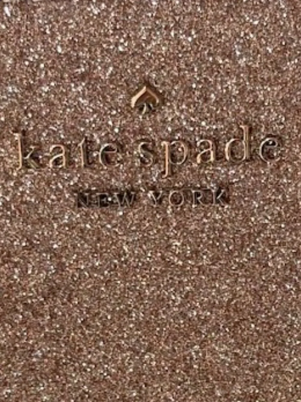 Kate Spade Tinsel Small Dome Crossbody Bag Rose Gold Glitter Sparkle